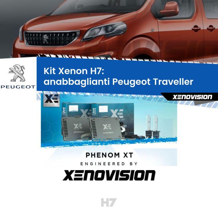 <strong>Kit Xenon H7 Professionale per Peugeot Traveller </strong>  (2016 in poi). Taglio di luce perfetto, zero spie e riverberi. Leggendaria elettronica Canbus Xenovision. Qualità Massima Garantita.