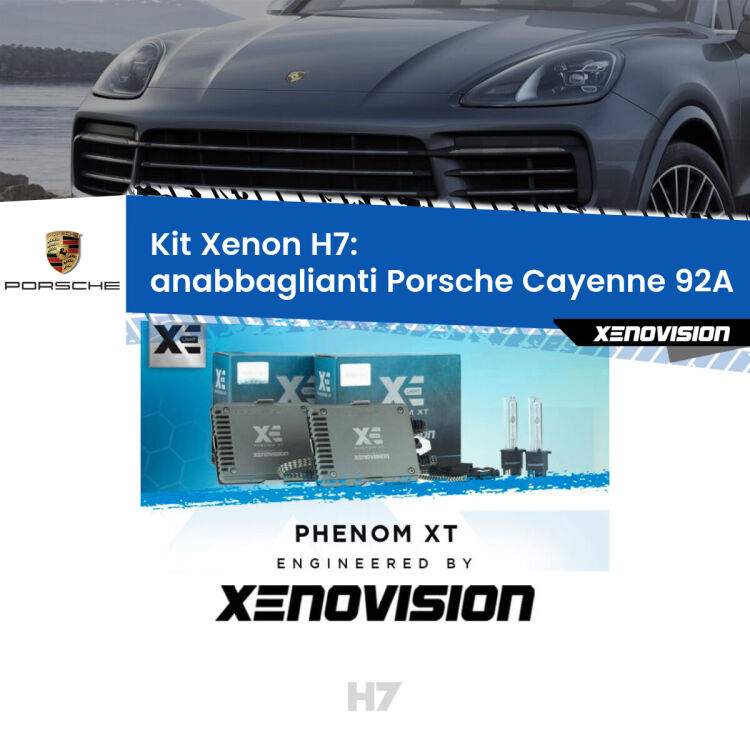0 Kit Xenon H7 Canbus per Porsche Cayenne 92A (2010 in poi) <strong>Kit Xenon H7 Professionale per Porsche Cayenne </strong> 92A (2010 in poi). Taglio di luce perfetto, zero spie e riverberi. Leggendaria elettronica Canbus Xenovision. Qualità Massima Garantita.