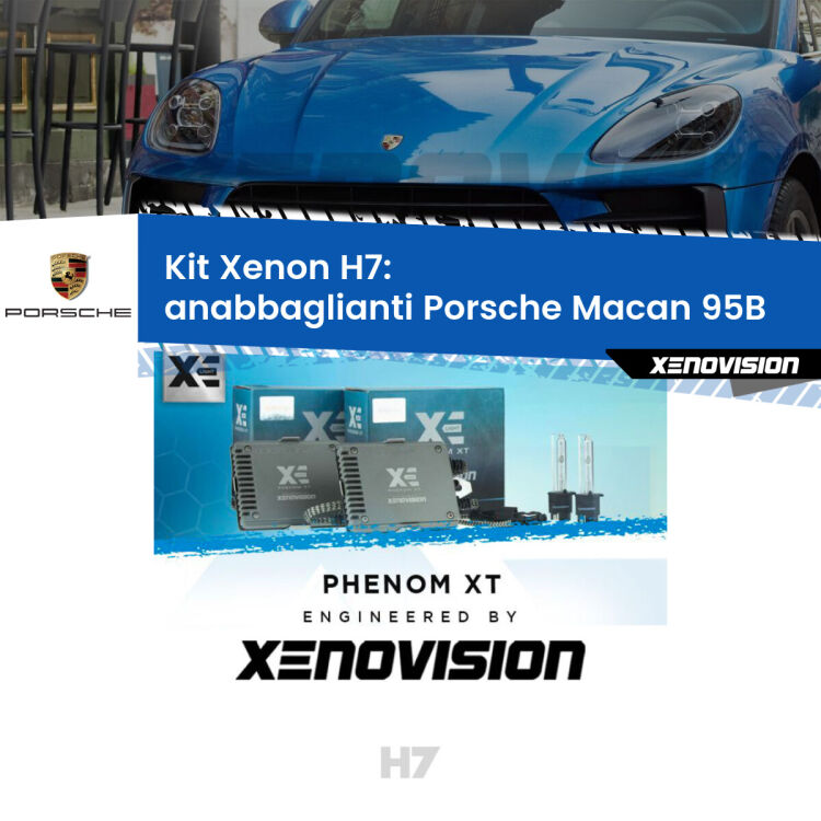 <strong>Kit Xenon H7 Professionale per Porsche Macan </strong> 95B (2014 - 2018). Taglio di luce perfetto, zero spie e riverberi. Leggendaria elettronica Canbus Xenovision. Qualità Massima Garantita.