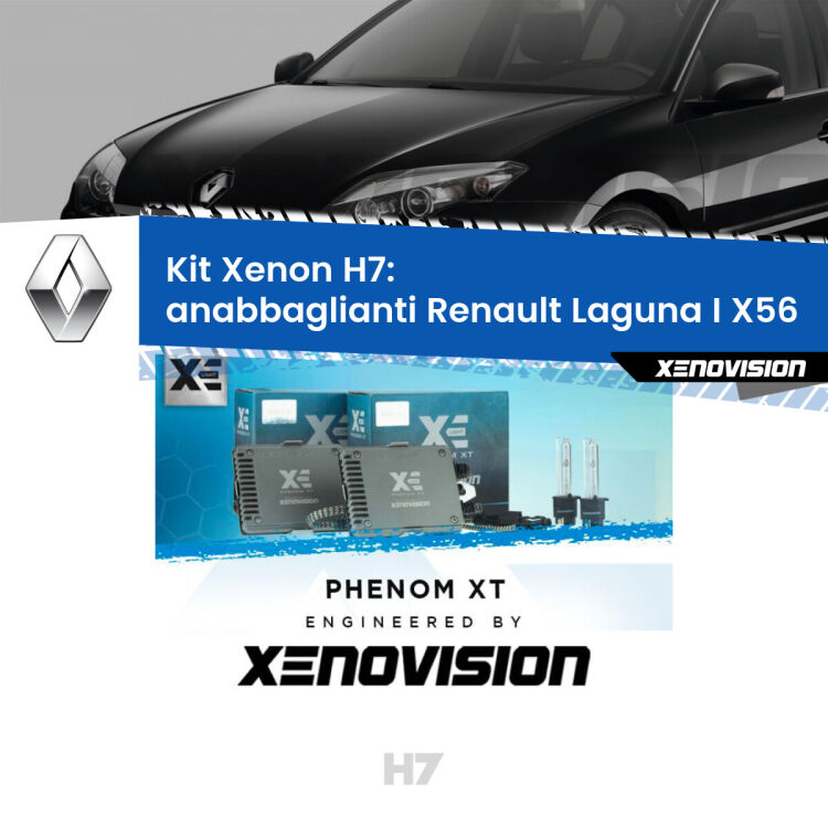 <strong>Kit Xenon H7 Professionale per Renault Laguna I </strong> X56 (1998 - 1999). Taglio di luce perfetto, zero spie e riverberi. Leggendaria elettronica Canbus Xenovision. Qualità Massima Garantita.
