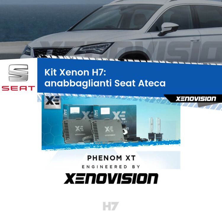 <strong>Kit Xenon H7 Professionale per Seat Ateca </strong>  (2016 in poi). Taglio di luce perfetto, zero spie e riverberi. Leggendaria elettronica Canbus Xenovision. Qualità Massima Garantita.