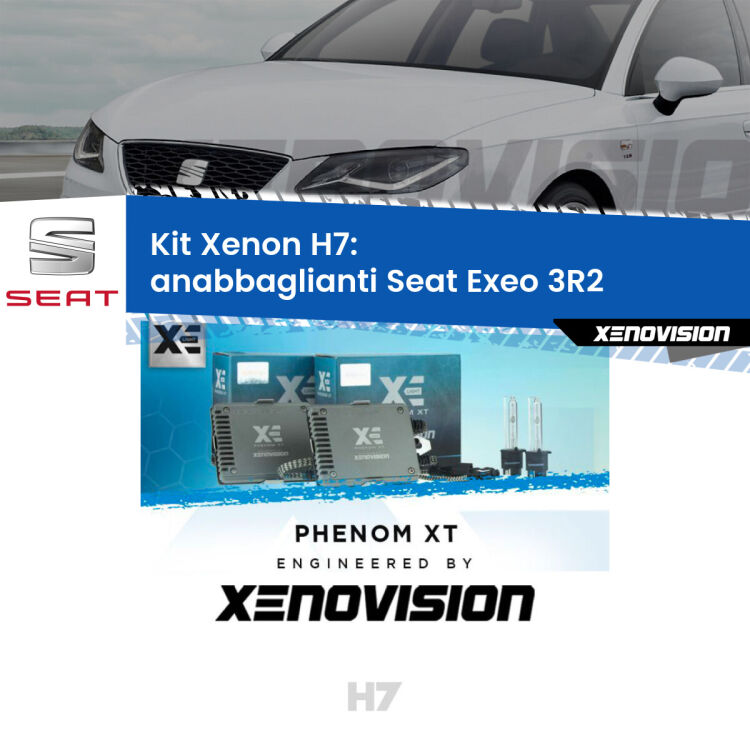 <strong>Kit Xenon H7 Professionale per Seat Exeo </strong> 3R2 (2008 - 2013). Taglio di luce perfetto, zero spie e riverberi. Leggendaria elettronica Canbus Xenovision. Qualità Massima Garantita.