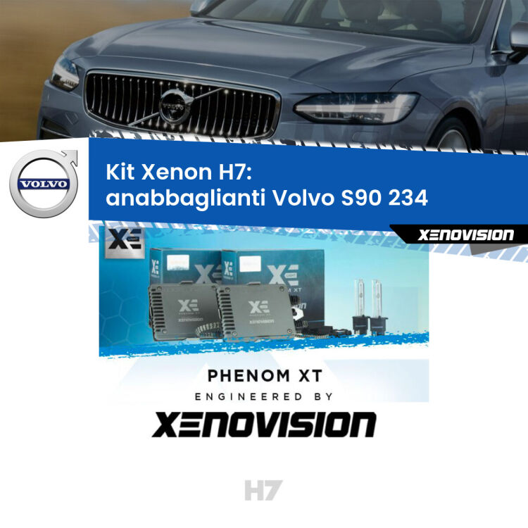 <strong>Kit Xenon H7 Professionale per Volvo S90 </strong> 234 (2016 in poi). Taglio di luce perfetto, zero spie e riverberi. Leggendaria elettronica Canbus Xenovision. Qualità Massima Garantita.
