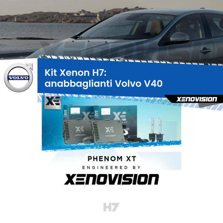 <strong>Kit Xenon H7 Professionale per Volvo V40 </strong>  (2012 - 2015). Taglio di luce perfetto, zero spie e riverberi. Leggendaria elettronica Canbus Xenovision. Qualità Massima Garantita.