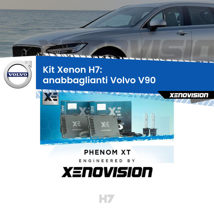 <strong>Kit Xenon H7 Professionale per Volvo V90 </strong>  (2016 - 2018). Taglio di luce perfetto, zero spie e riverberi. Leggendaria elettronica Canbus Xenovision. Qualità Massima Garantita.