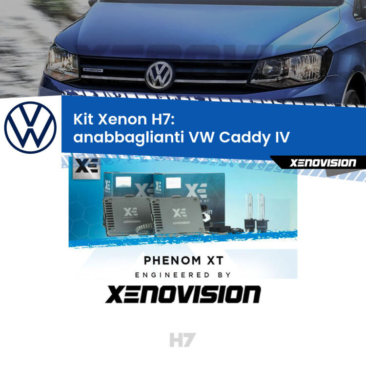 <strong>Kit Xenon H7 Professionale per VW Caddy IV </strong>  (a parabola doppia). Taglio di luce perfetto, zero spie e riverberi. Leggendaria elettronica Canbus Xenovision. Qualità Massima Garantita.