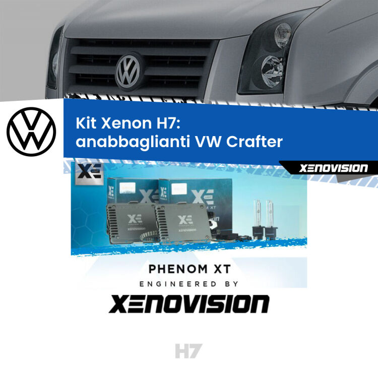 0 Kit Xenon H7 Canbus per VW Crafter  (2006 - 2016) <strong>Kit Xenon H7 Professionale per VW Crafter </strong>  (2006 - 2016). Taglio di luce perfetto, zero spie e riverberi. Leggendaria elettronica Canbus Xenovision. Qualità Massima Garantita.