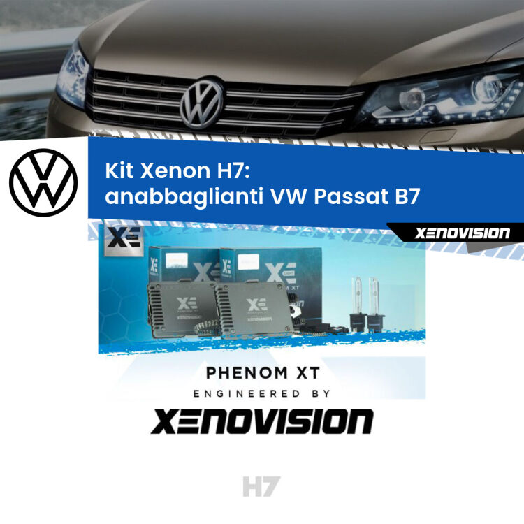 0 Kit Xenon H7 Canbus per VW Passat B7 (2010 - 2014) <strong>Kit Xenon H7 Professionale per VW Passat </strong> B7 (2010 - 2014). Taglio di luce perfetto, zero spie e riverberi. Leggendaria elettronica Canbus Xenovision. Qualità Massima Garantita.