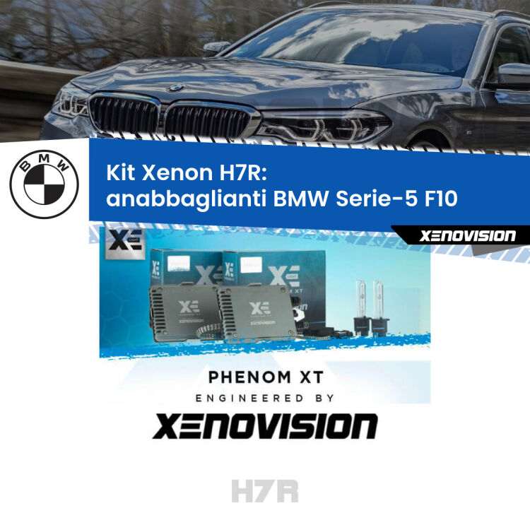 0 Kit Xenon H7-R Canbus per BMW Serie-5 F10 (2010 - 2016) <strong>Kit Xenon </strong><strong>H7R</strong><strong> </strong><strong>Professionale</strong> BMW Serie-5</strong> F10 (2010 - 2016). Taglio di luce perfetto, zero spie e riverberi. Leggendaria elettronica Canbus Xenovision. Qualità Massima Garantita.