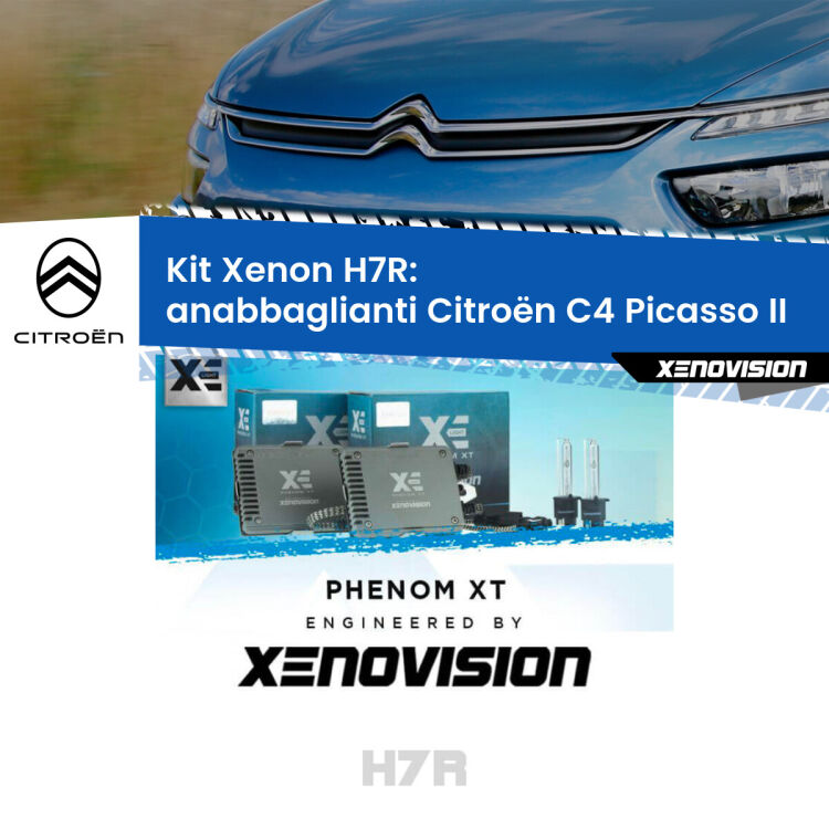 0 Kit Xenon H7-R Canbus per Citroën C4 Picasso II (2013 in poi) <strong>Kit Xenon </strong><strong>H7R</strong><strong> </strong><strong>Professionale</strong> Citroën C4 Picasso</strong> II (2013 in poi). Taglio di luce perfetto, zero spie e riverberi. Leggendaria elettronica Canbus Xenovision. Qualità Massima Garantita.