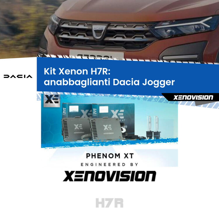 0 Kit Xenon H7-R Canbus per Dacia Jogger  (2021 in poi) <strong>Kit Xenon </strong><strong>H7R</strong><strong> </strong><strong>Professionale</strong> Dacia Jogger</strong>  (2021 in poi). Taglio di luce perfetto, zero spie e riverberi. Leggendaria elettronica Canbus Xenovision. Qualità Massima Garantita.