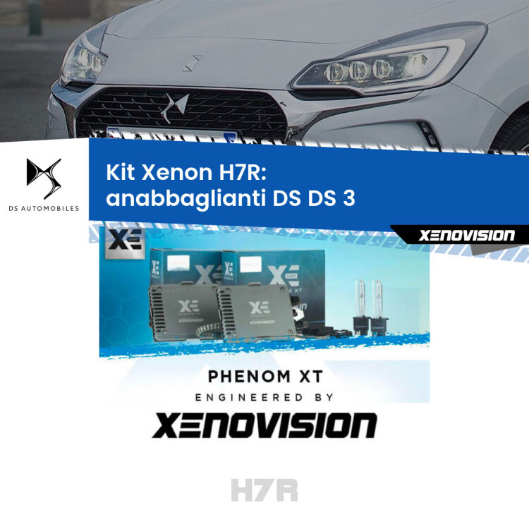 0 Kit Xenon H7-R Canbus per DS DS 3 (2015 in poi) <strong>Kit Xenon </strong><strong>H7R</strong><strong> </strong><strong>Professionale</strong> DS DS 3</strong> (2015 in poi). Taglio di luce perfetto, zero spie e riverberi. Leggendaria elettronica Canbus Xenovision. Qualità Massima Garantita.