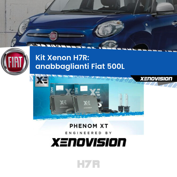 <strong>Kit Xenon </strong><strong>H7R</strong><strong> </strong><strong>Professionale</strong> Fiat 500L</strong>  (2012 - 2018). Taglio di luce perfetto, zero spie e riverberi. Leggendaria elettronica Canbus Xenovision. Qualità Massima Garantita.