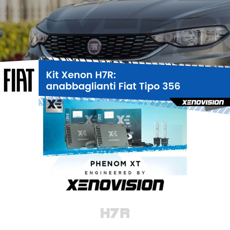 0 Kit Xenon H7-R Canbus per Fiat Tipo 356 (fari a parabola) <strong>Kit Xenon </strong><strong>H7R</strong><strong> </strong><strong>Professionale</strong> Fiat Tipo</strong> 356 (fari a parabola). Taglio di luce perfetto, zero spie e riverberi. Leggendaria elettronica Canbus Xenovision. Qualità Massima Garantita.