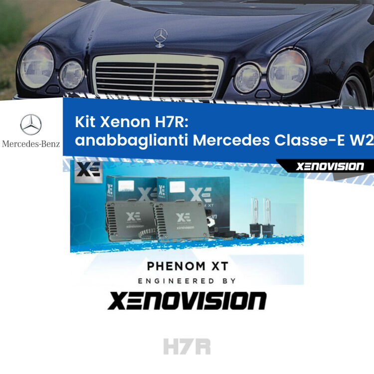 0 Kit Xenon H7-R Canbus per Mercedes Classe-E W210 (1995 - 2002) <strong>Kit Xenon </strong><strong>H7R</strong><strong> </strong><strong>Professionale</strong> Mercedes Classe-E</strong> W210 (1995 - 2002). Taglio di luce perfetto, zero spie e riverberi. Leggendaria elettronica Canbus Xenovision. Qualità Massima Garantita.