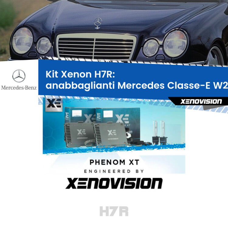 <strong>Kit Xenon </strong><strong>H7R</strong><strong> </strong><strong>Professionale</strong> Mercedes Classe-E</strong> W210 (1995 - 2002). Taglio di luce perfetto, zero spie e riverberi. Leggendaria elettronica Canbus Xenovision. Qualità Massima Garantita.
