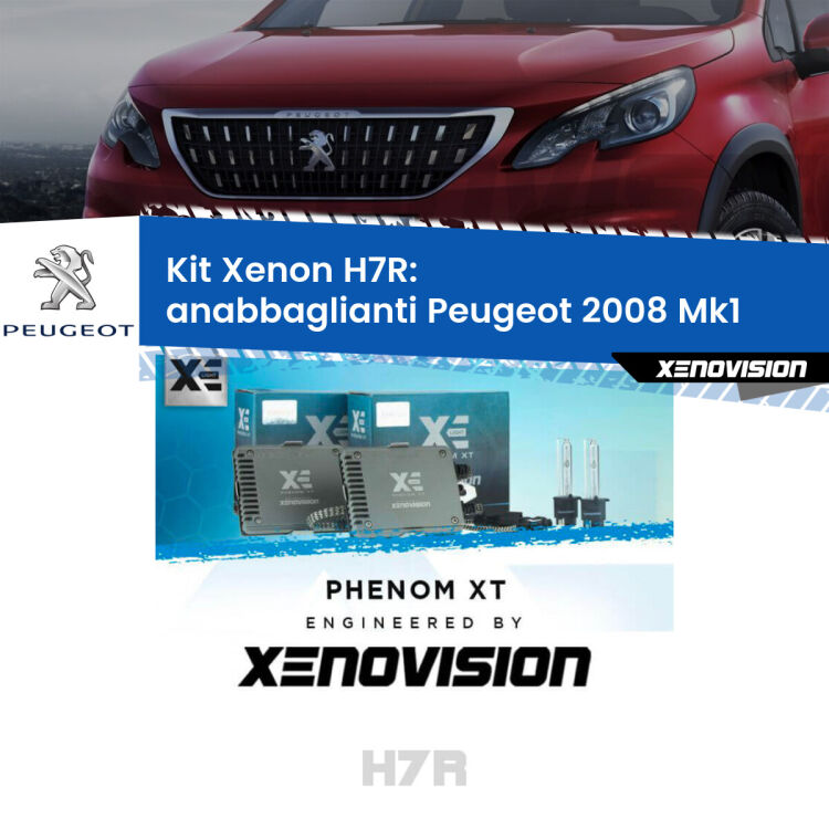 <strong>Kit Xenon </strong><strong>H7R</strong><strong> </strong><strong>Professionale</strong> Peugeot 2008</strong> Mk1 (2013 - 2018). Taglio di luce perfetto, zero spie e riverberi. Leggendaria elettronica Canbus Xenovision. Qualità Massima Garantita.