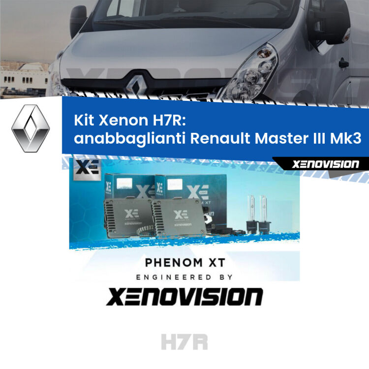 0 Kit Xenon H7-R Canbus per Renault Master III Mk3 (2010 in poi) <strong>Kit Xenon </strong><strong>H7R</strong><strong> </strong><strong>Professionale</strong> Renault Master III</strong> Mk3 (2010 in poi). Taglio di luce perfetto, zero spie e riverberi. Leggendaria elettronica Canbus Xenovision. Qualità Massima Garantita.
