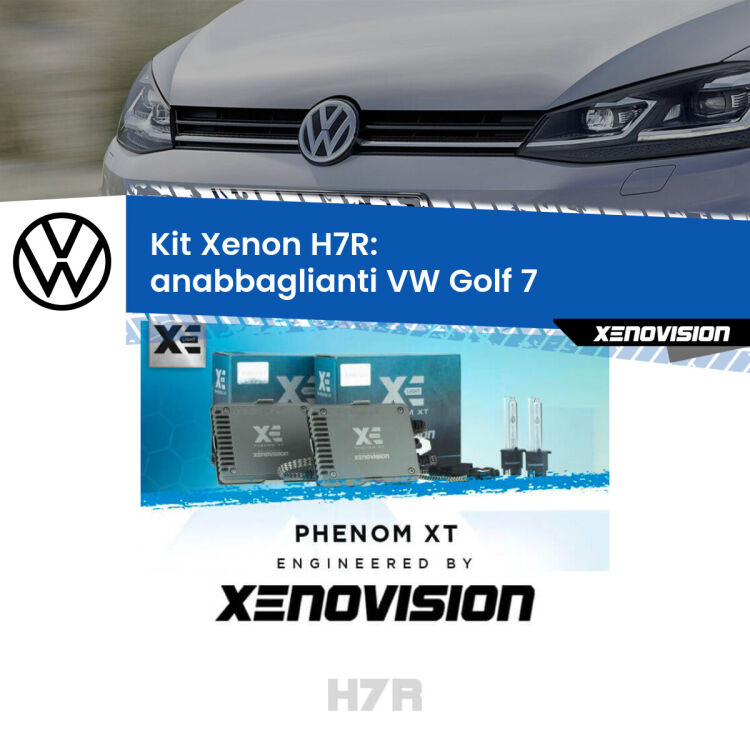 0 Kit Xenon H7-R Canbus per VW Golf 7 (2017 - 2019) <strong>Kit Xenon </strong><strong>H7R</strong><strong> </strong><strong>Professionale</strong> VW Golf 7</strong> (2017 - 2019). Taglio di luce perfetto, zero spie e riverberi. Leggendaria elettronica Canbus Xenovision. Qualità Massima Garantita.