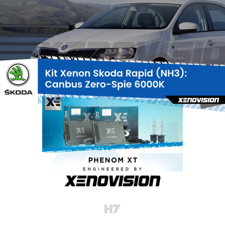 0 Kit Xenon H7 Canbus per Skoda Rapid NH3 (2012 - 2021) <strong>Kit Xenon H7 Professionale per Skoda Rapid </strong> NH3 (2012 - 2021). Taglio di luce perfetto, zero spie e riverberi. Leggendaria elettronica Canbus Xenovision. Qualità Massima Garantita.