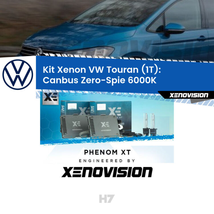 <strong>Kit Xenon H7 Professionale per VW Touran </strong> 1T (2003 - 2009). Taglio di luce perfetto, zero spie e riverberi. Leggendaria elettronica Canbus Xenovision. Qualità Massima Garantita.