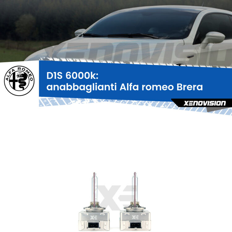 <b>Lampade xenon D1S 6000k Plug&Play</b> di ricambio per fari Anabbaglianti xenon di serie <b>Alfa romeo Brera</b>  2006 - 2010. Qualità Massima, Performance pari alle originali.