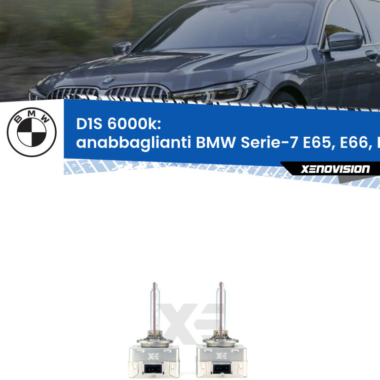 0 Lampade Xenon D1S per Anabbaglianti BMW Serie-7 E65, E66, E67 2005 - 2008 <b>Lampade xenon D1S 6000k Plug&Play</b> di ricambio per fari Anabbaglianti xenon di serie <b>BMW Serie-7</b> E65, E66, E67 2005 - 2008. Qualità Massima, Performance pari alle originali.