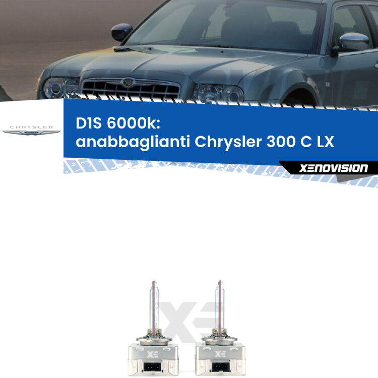<b>Lampade xenon D1S 6000k Plug&Play</b> di ricambio per fari Anabbaglianti xenon di serie <b>Chrysler 300 C</b> LX 2004 - 2012. Qualità Massima, Performance pari alle originali.