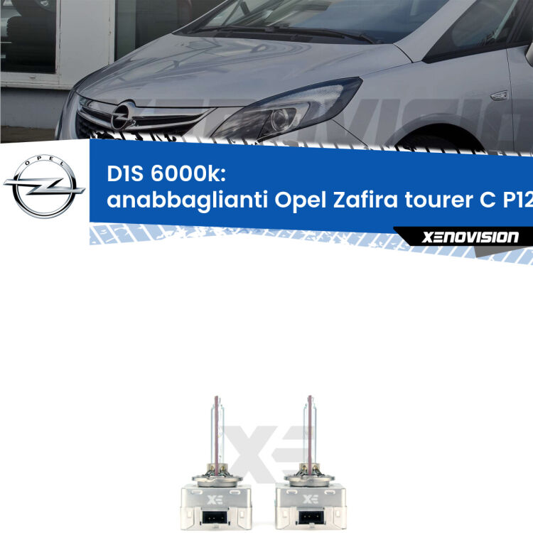 <b>Lampade xenon D1S 6000k Plug&Play</b> di ricambio per fari Anabbaglianti xenon di serie <b>Opel Zafira tourer C</b> P12 2011 - 2016. Qualità Massima, Performance pari alle originali.