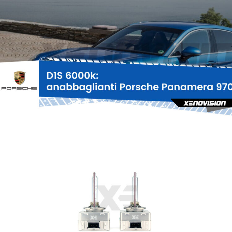 <b>Lampade xenon D1S 6000k Plug&Play</b> di ricambio per fari Anabbaglianti xenon di serie <b>Porsche Panamera</b> 970 2009 - 2016. Qualità Massima, Performance pari alle originali.
