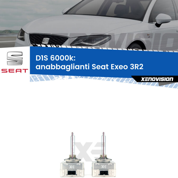 <b>Lampade xenon D1S 6000k Plug&Play</b> di ricambio per fari Anabbaglianti xenon di serie <b>Seat Exeo</b> 3R2 2008 - 2013. Qualità Massima, Performance pari alle originali.