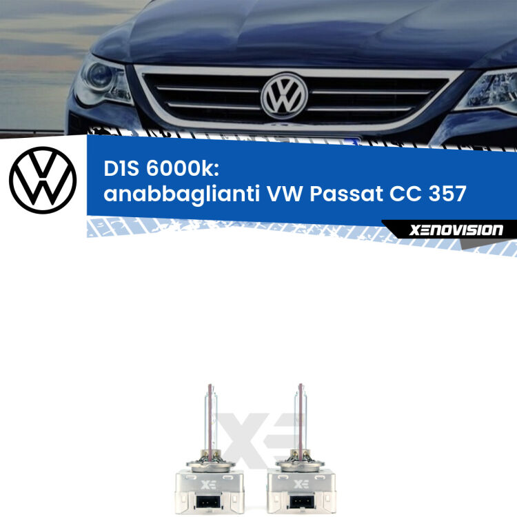 0 Lampade Xenon D1S per Anabbaglianti VW Passat CC 357 2008 - 2012 <b>Lampade xenon D1S 6000k Plug&Play</b> di ricambio per fari Anabbaglianti xenon di serie <b>VW Passat CC</b> 357 2008 - 2012. Qualità Massima, Performance pari alle originali.