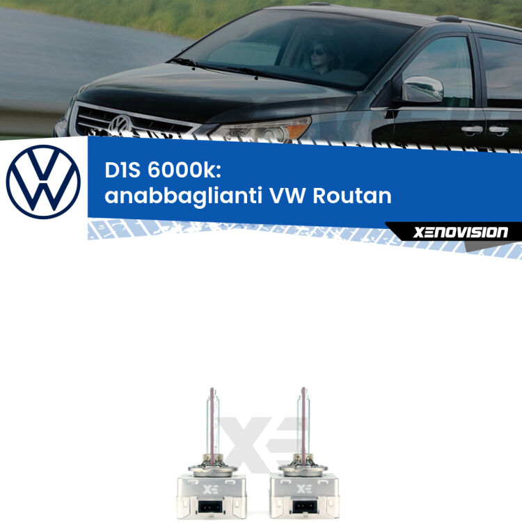 <b>Lampade xenon D1S 6000k Plug&Play</b> di ricambio per fari Anabbaglianti xenon di serie <b>VW Routan</b>  2008 - 2013. Qualità Massima, Performance pari alle originali.
