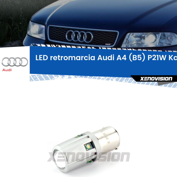 <p><strong>LED</strong>&nbsp;<strong>retromarcia Audi A4&nbsp;</strong>(B5)<strong>.&nbsp;</strong>Poderosa illuminazione frontale rafforzata da 5 potenti chip laterali.</p>