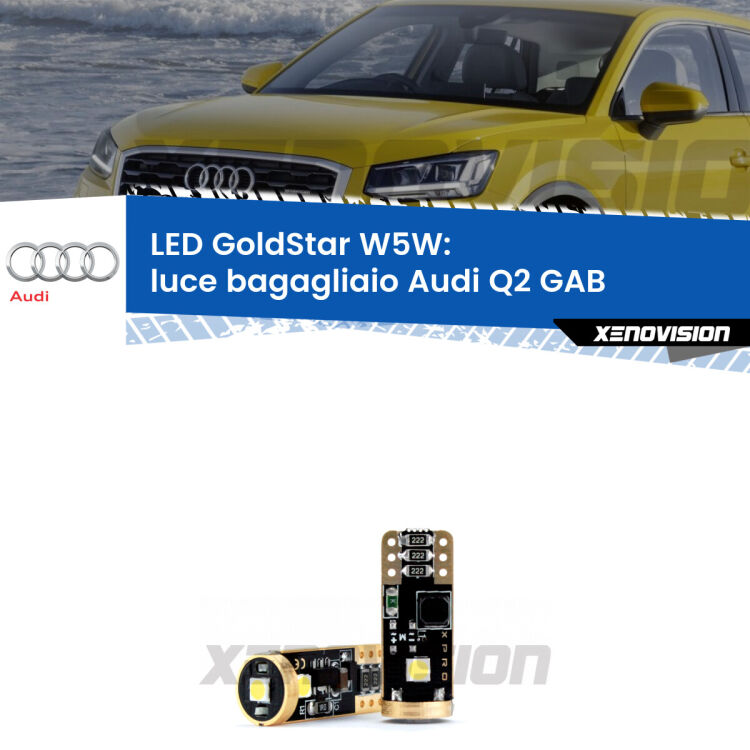 <strong>Luce Bagagliaio LED Audi Q2</strong> GAB 2016 - 2018: ottima luminosità a 360 gradi. Si inseriscono ovunque. Canbus, Top Quality.