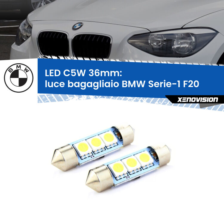 Kit LED Interni Per Bmw Serie 1 F20 F21 Restyling 6000K Bianco - Foto 2