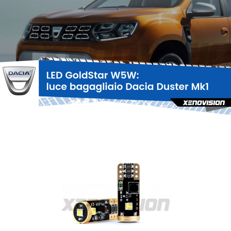 <strong>Luce Bagagliaio LED Dacia Duster</strong> Mk1 restyling: ottima luminosità a 360 gradi. Si inseriscono ovunque. Canbus, Top Quality.
