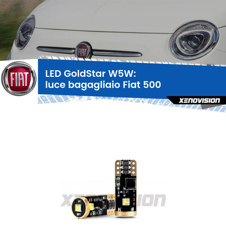<strong>Luce Bagagliaio LED Fiat 500</strong>  2007 - 2022: ottima luminosità a 360 gradi. Si inseriscono ovunque. Canbus, Top Quality.