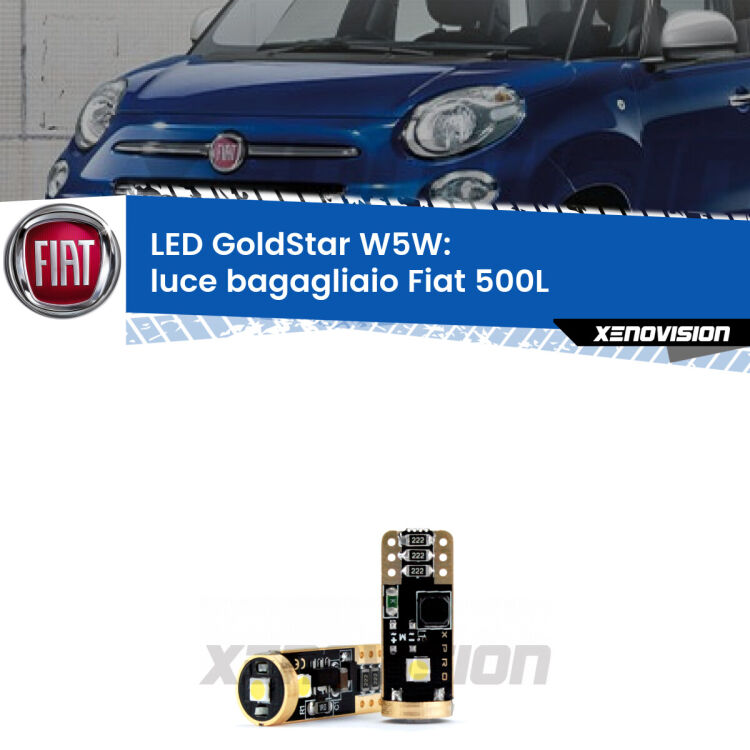 <strong>Luce Bagagliaio LED Fiat 500L</strong>  2012 - 2018: ottima luminosità a 360 gradi. Si inseriscono ovunque. Canbus, Top Quality.