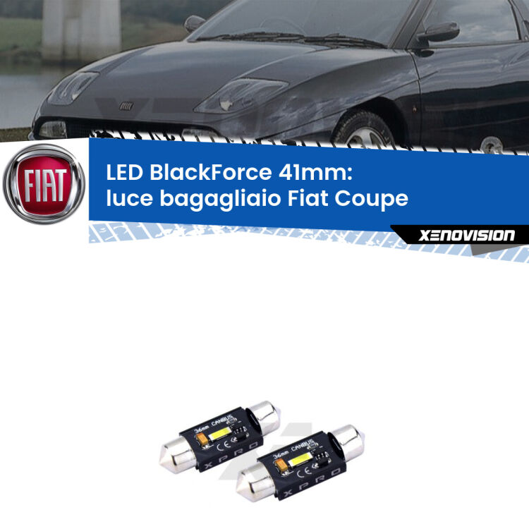 <strong>LED luce bagagliaio 41mm per Fiat Coupe</strong>  1993 - 2000. Coppia lampadine <strong>C5W</strong>modello BlackForce Xenovision.