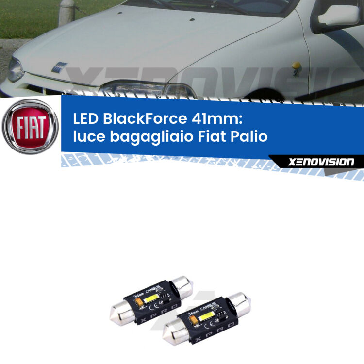 <strong>LED luce bagagliaio 41mm per Fiat Palio</strong>  1996 - 2003. Coppia lampadine <strong>C5W</strong>modello BlackForce Xenovision.
