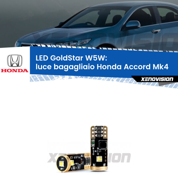 <strong>Luce Bagagliaio LED Honda Accord</strong> Mk4 1990 - 1993: ottima luminosità a 360 gradi. Si inseriscono ovunque. Canbus, Top Quality.