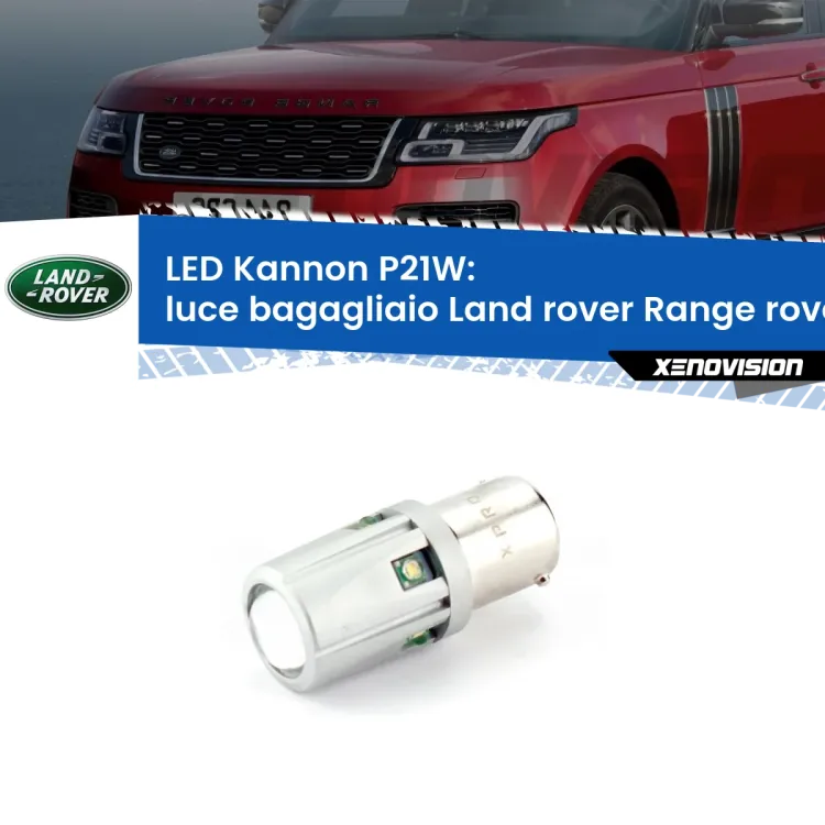 0 Luce Bagagliaio LED Land rover Range rover II P38A 1994 - 2002: P21W Kannon <strong>LED per Luce Bagagliaio Land rover Range rover II P38A 1994 - 2002.</strong>Lampadina P21W con una poderosa illuminazione frontale rafforzata da 5 potenti chip laterali.