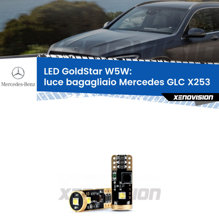 <strong>Luce Bagagliaio LED Mercedes GLC</strong> X253 2015 - 2019: ottima luminosità a 360 gradi. Si inseriscono ovunque. Canbus, Top Quality.