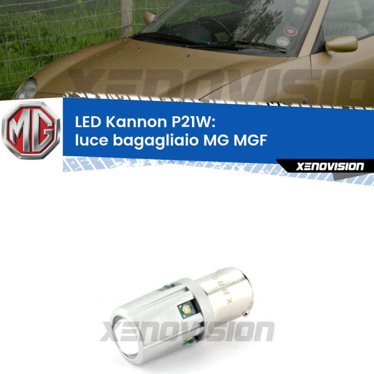 <strong>LED per Luce Bagagliaio MG MGF  1995 - 2002.</strong>Lampadina P21W con una poderosa illuminazione frontale rafforzata da 5 potenti chip laterali.