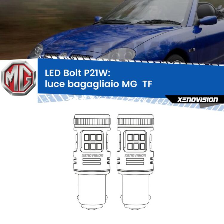 <strong>Luce Bagagliaio LED per MG  TF</strong>  2002 - 2009. Coppia lampade <strong>P21W</strong> modello Bolt canbus.