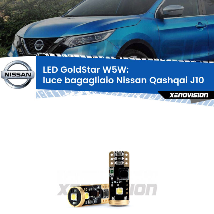 <strong>Luce Bagagliaio LED Nissan Qashqai</strong> J10 2007 - 2013: ottima luminosità a 360 gradi. Si inseriscono ovunque. Canbus, Top Quality.