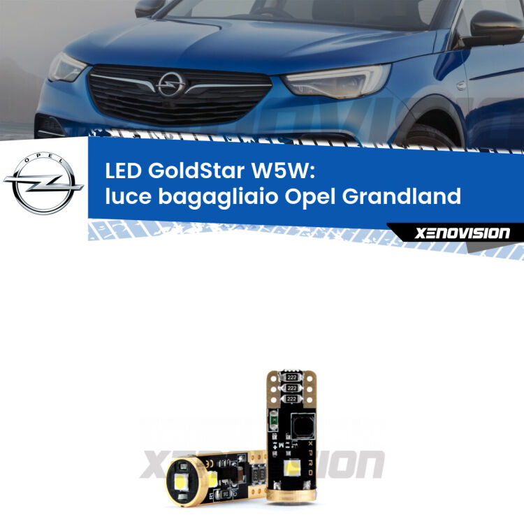 <strong>Luce Bagagliaio LED Opel Grandland</strong>  2017 in poi: ottima luminosità a 360 gradi. Si inseriscono ovunque. Canbus, Top Quality.