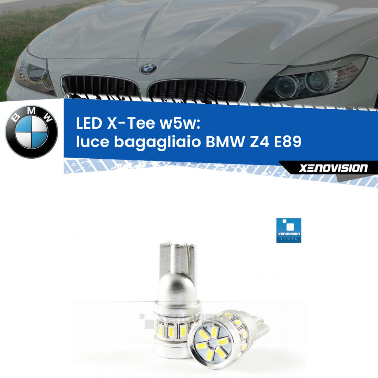 <strong>LED luce bagagliaio per BMW Z4</strong> E89 2009 - 2016. Lampade <strong>W5W</strong> modello X-Tee Xenovision top di gamma.