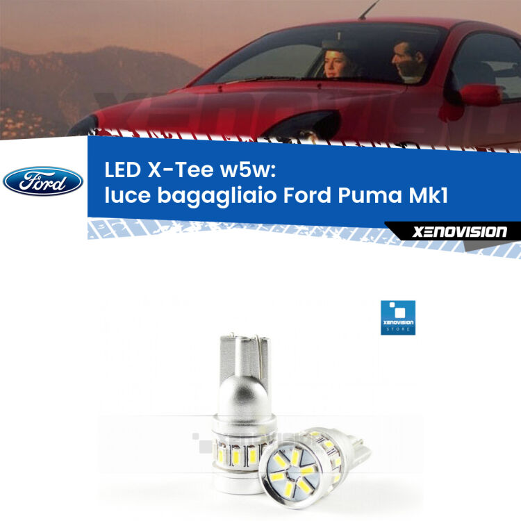 <strong>LED luce bagagliaio per Ford Puma</strong> Mk1 1997 - 2002. Lampade <strong>W5W</strong> modello X-Tee Xenovision top di gamma.